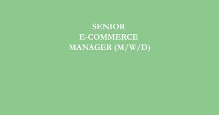 E-Commerce Manager gesucht