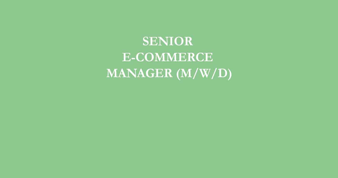 E-Commerce Manager gesucht